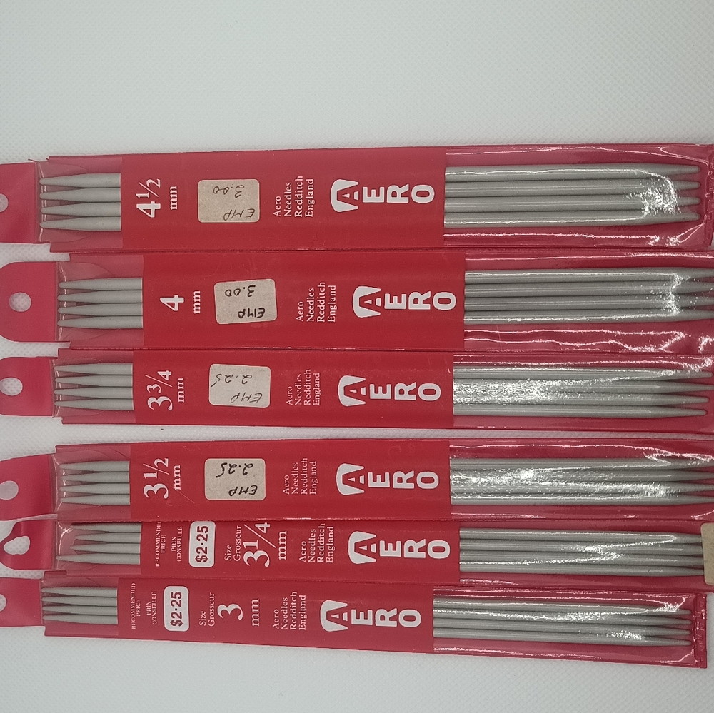 2/$15 6 pk - double pointed knitting needles